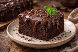 Bolo Nega Maluca Fofinho com Cobertura de Chocolate Cremosa