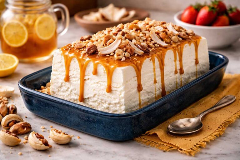 Receita de Bolo de Sorvete com Calda de Caramelo: O Segredo do Merengue Suíço para uma Textura de Nuvem