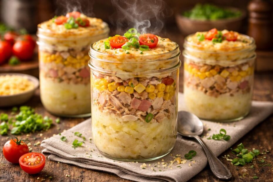 Receita de Bolo Salgado no Pote