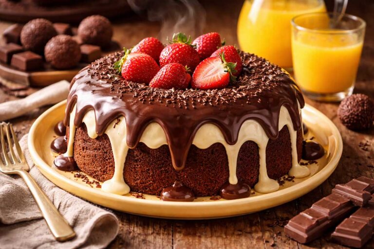 Foto de Bolo de Chocolate Trufado: O Segredo da Massa Acetinada com Duplo Recheio Premium