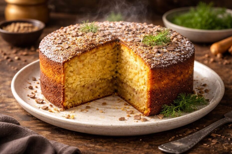 Bolo de Fubá com Erva-Doce