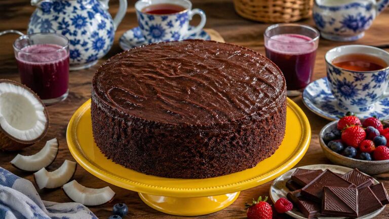 Receita de Bolo FIT de Chocolate Molhadinho: o segredo da massa fofinha e umida