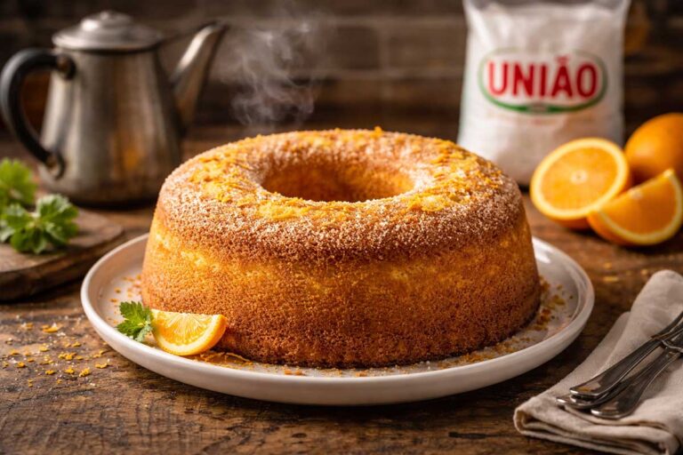 Foto de Bolo de Fubá com Laranja Fofinho: O Segredo da Massa Acetinada