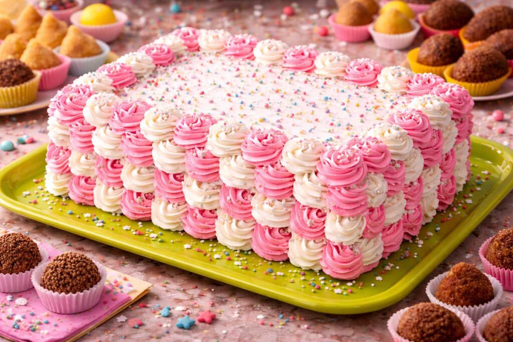Bolo de Aniversário para 50 Pessoas