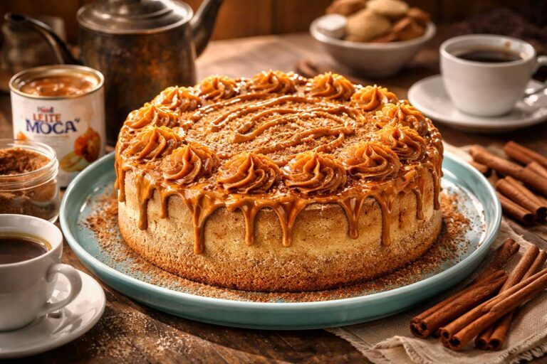 Receita de Bolo de Churros: O Segredo da Massa Acetinada com Doce de Leite