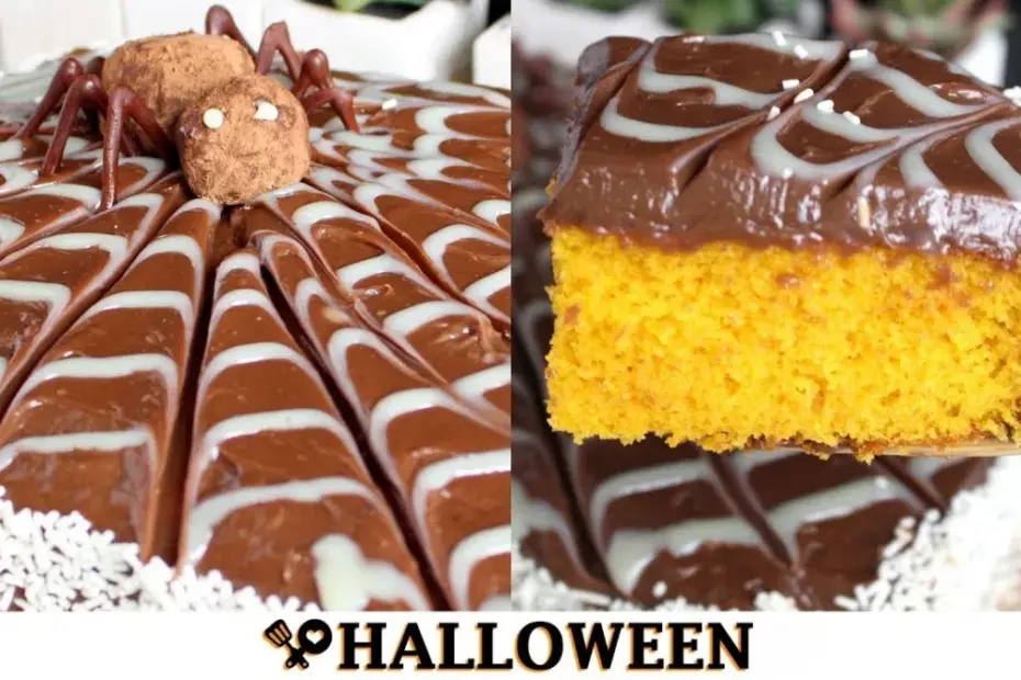 Bolo de Cenoura Fofinho Halloween