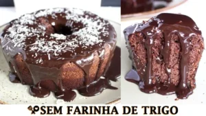 Bolo de Chocolate Sem Farinha Sem Glúten Sem Leite Condensado