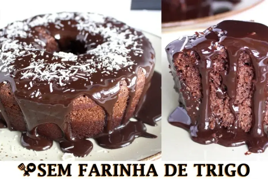 Bolo de Chocolate Sem Farinha Sem Glúten