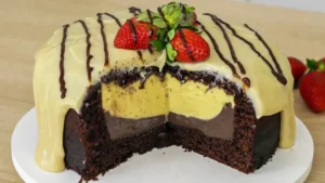 Bolo de Chocolate Trufado com 2 Recheios