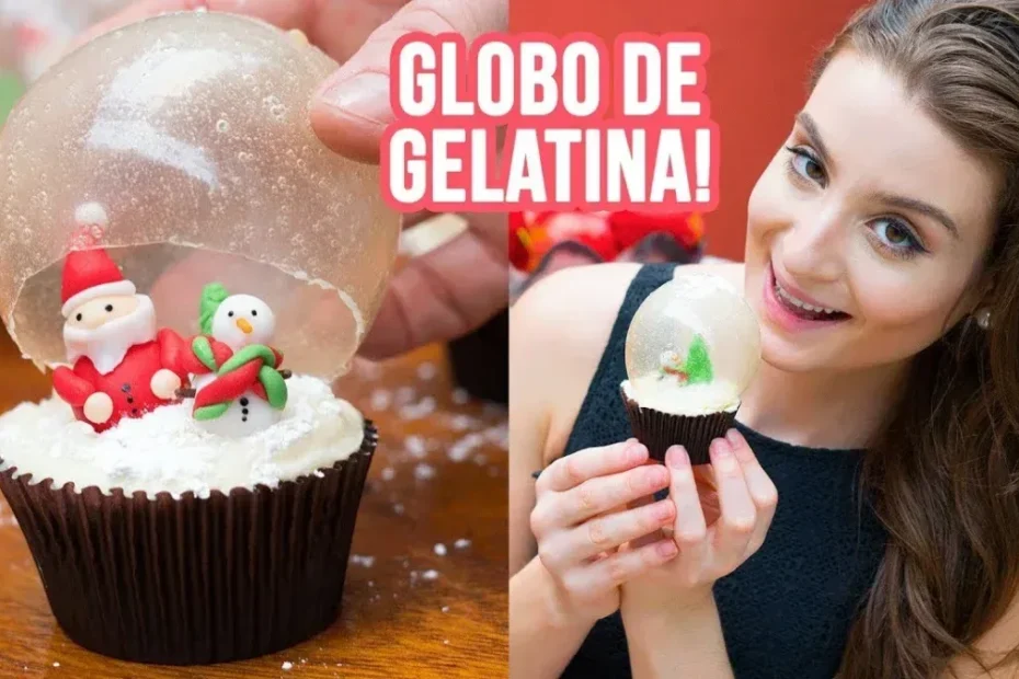 Cupcake Globo de Neve