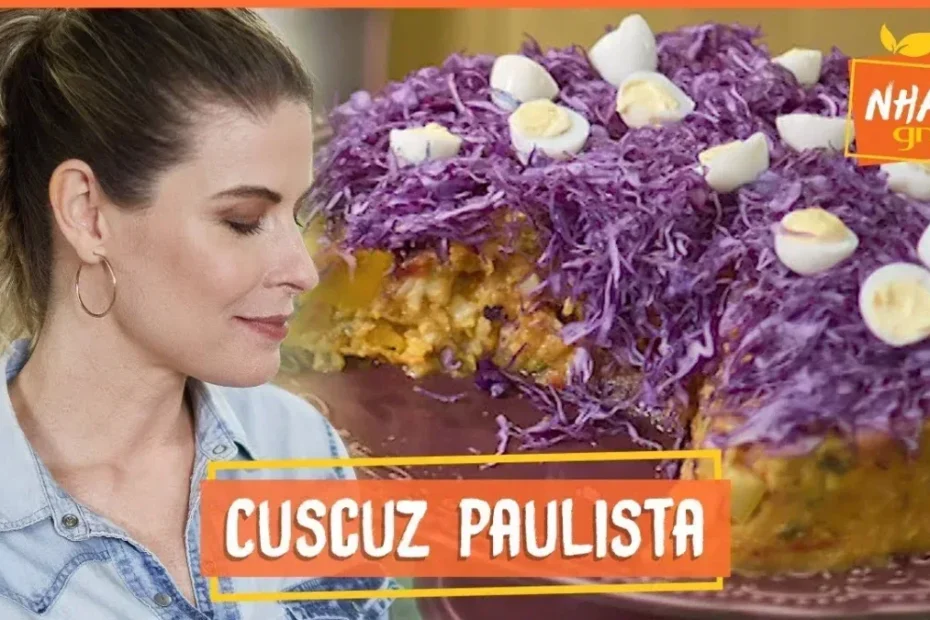 Cuscuz paulista com salada de repolho