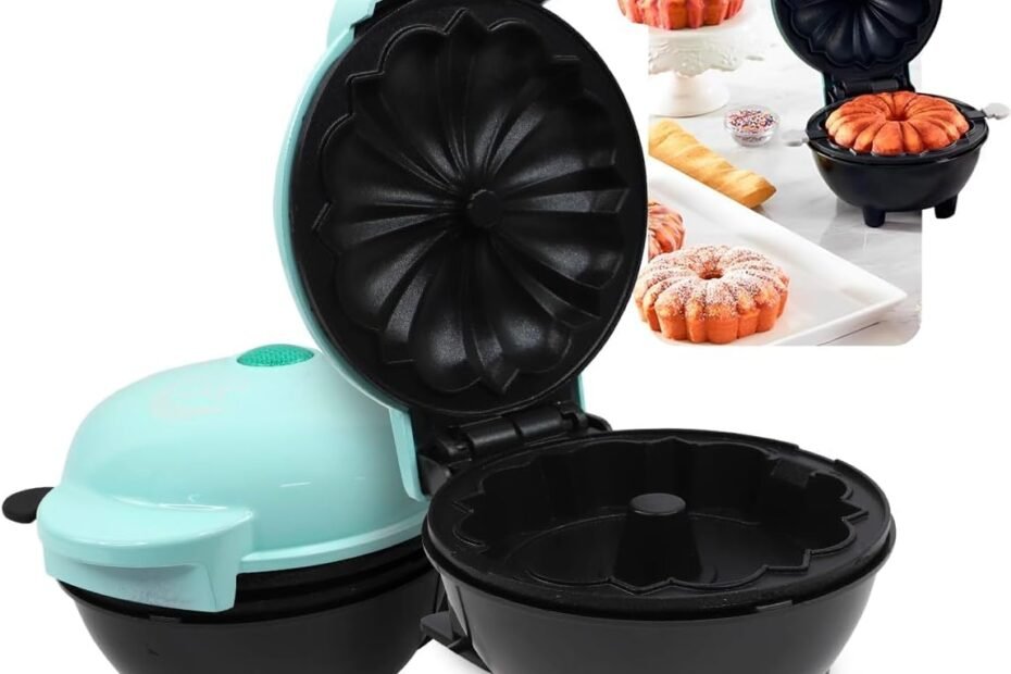 Cake maker portátil 110V Azul, com mini assadeira elétrica