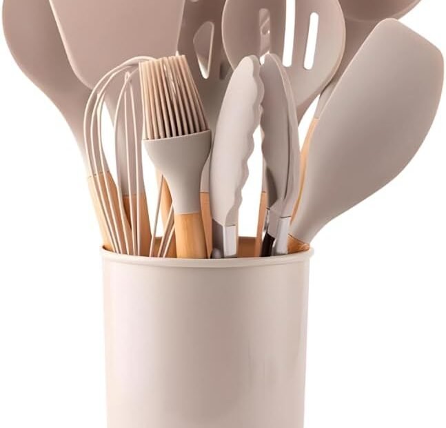 Conjunto de Utensílios de Cozinha, 12 Peças, Silicone e