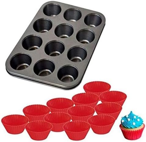 Forma Assadeira de Aço Carbono Antiaderente para Cupcakes