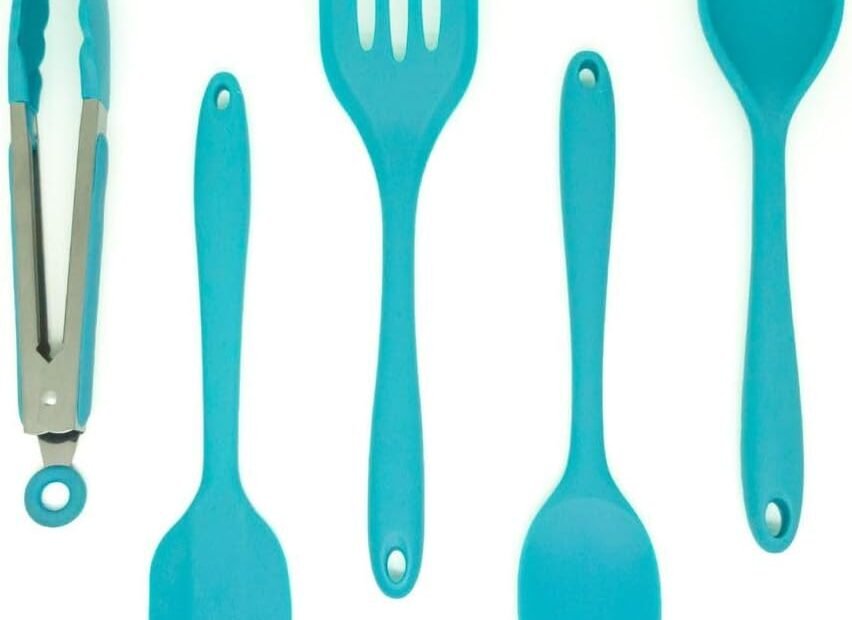 Kit de Utensílios de Silicone com 5 Peças Verde - Oikos