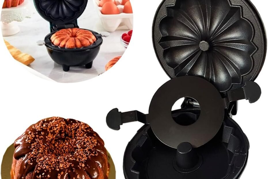 Máquina De Fazer Bolos Portátil Elétrica Assar Mini Bundt