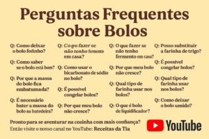 50 Dúvidas Mais Comuns sobre Receitas de Bolos